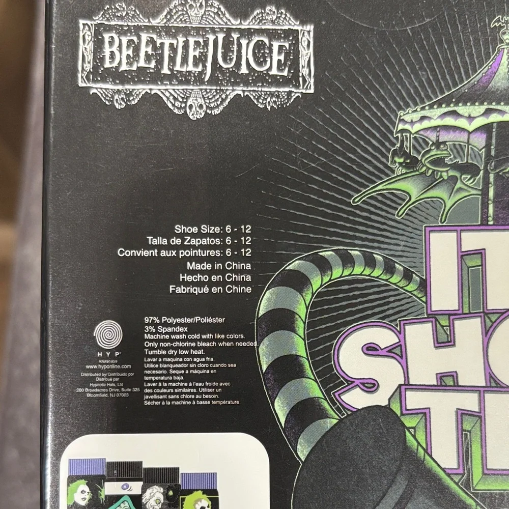 Beetlejuice Crew Socks set of 4 pairs